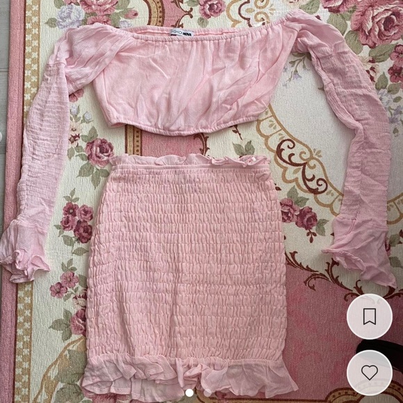 Pink blouse and skirt set 💗🩰 - Picture 1 of 2